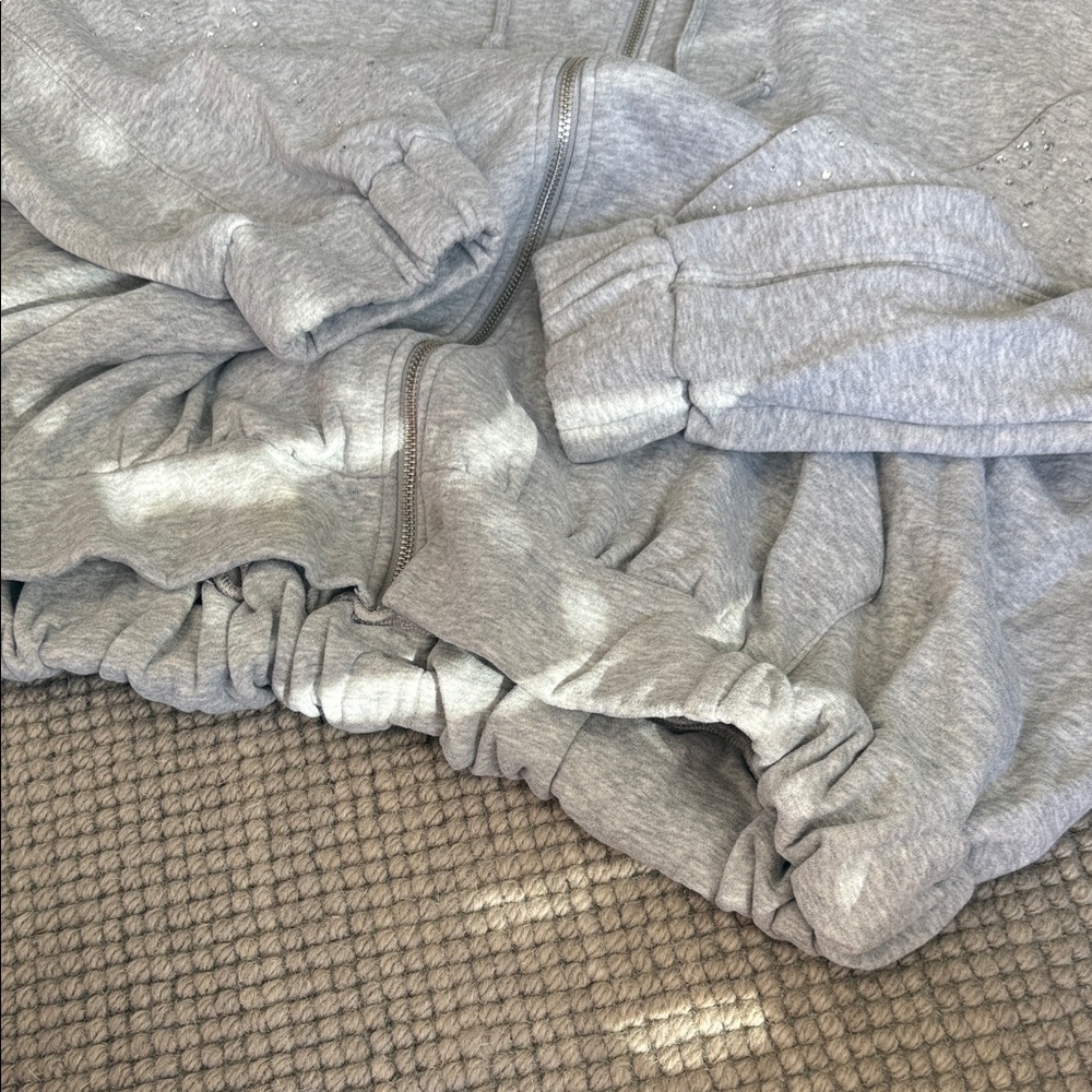 Out From Under Merrick Shine Embellished Zip-Up Hoodie Sweatshirt - Picture 9 of 11